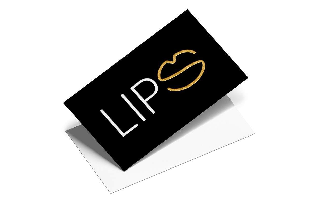 Aperçu du logo de la marque Lips sur une carte de visite
