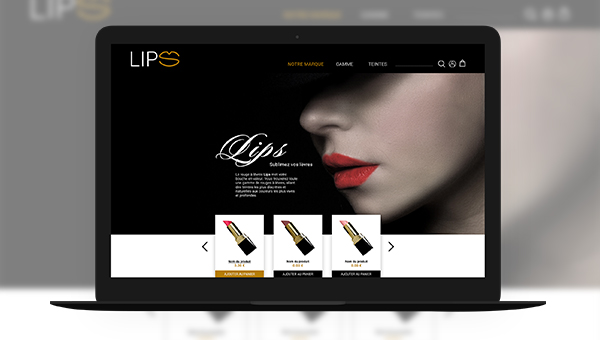 aperçu du site internet Lips créé par romy cardon