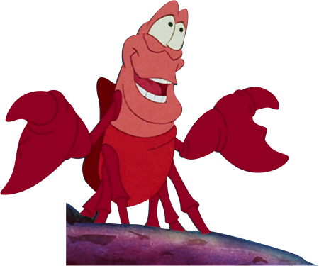 image de Sébastien, petit crabe rouge, chaperon de la princesse Ariel