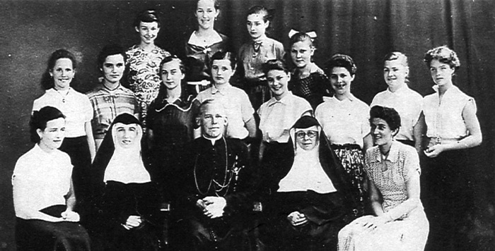 Photo de Romy Schneiderau pensionnat à Goldenstein en 1949